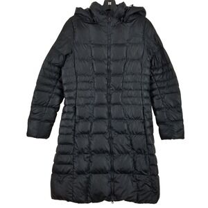 The North Face Women Metropolis Parka Black Goose Down Puffer Hooded Coat Medium